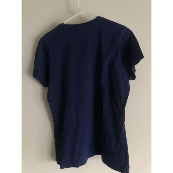 Chucks & Pearls Blue Sneakers T Shirt Short Sleeves Top size L - Picture 2 of 2